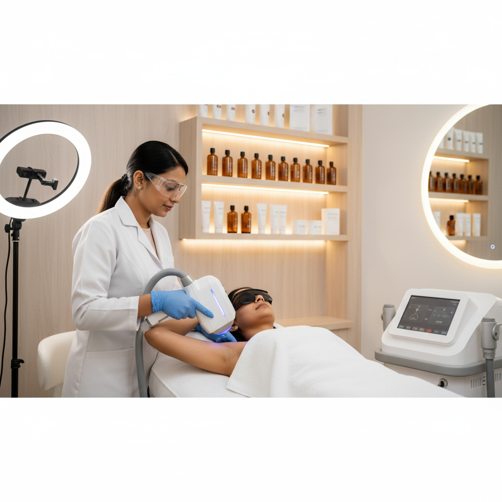 Laser Hair Reduction Treatment Session at NURA23